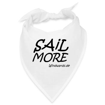 sail more work less motiv - Bandana - Weiß - Vorne
