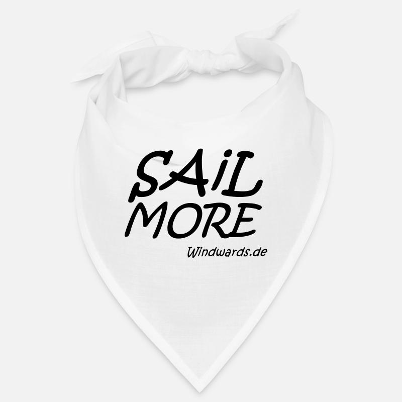 sail more work less motiv - Bandana - Weiß