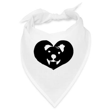 Hund Dog - Bandana - Weiß - Vorne