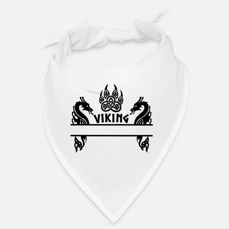 Viking bear claw two dragons nameplate 8 Bandana