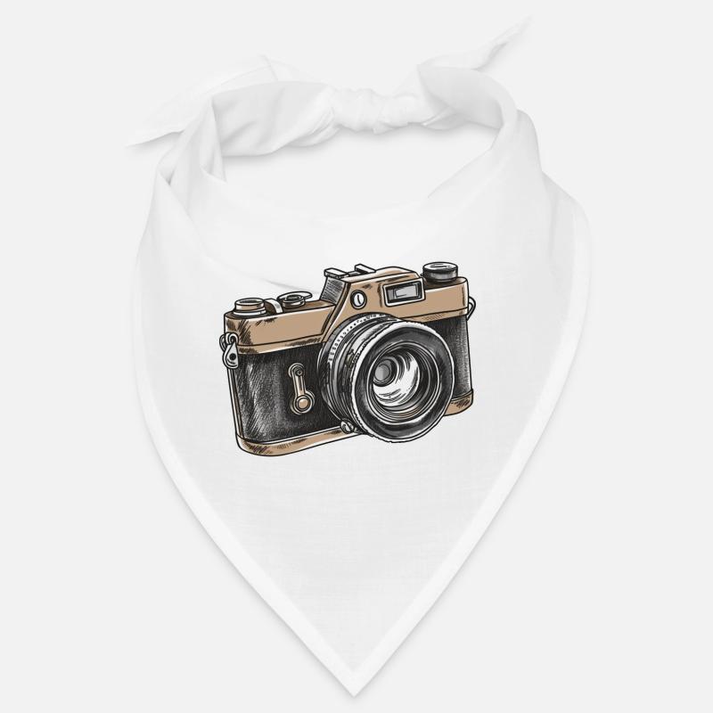 Camera Retro Drawing Bandana