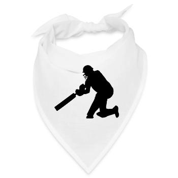 Cricket Kricket Schlagball Thorball - Bandana - Weiß - Vorne