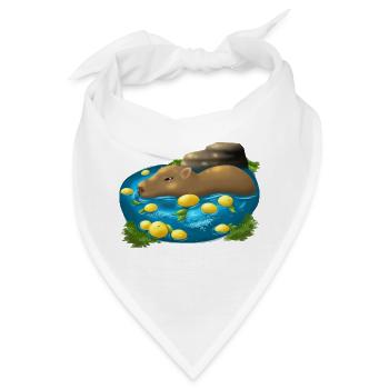 Capybara - Bandana - Weiß - Vorne