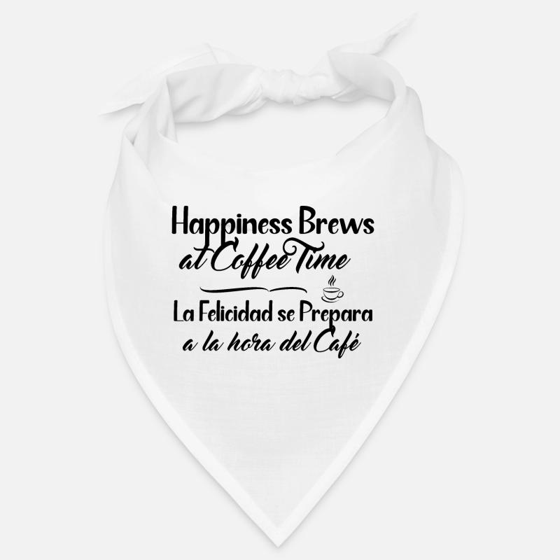 Happiness and Coffee Time - Spanisch und Englisch Bandana