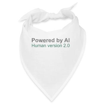 Powered by AI: Human Version 2.0 - Bandana - Weiß - Vorne