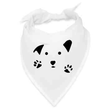 Cute dog - Bandana - Weiß - Vorne