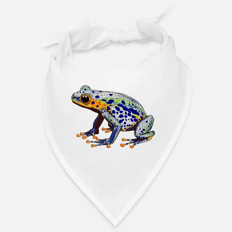 Poison dart frog with a beautiful warning color as an amphibian Bandana