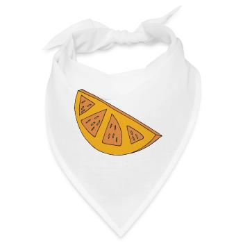 orangen scheibe - Bandana - Weiß - Vorne