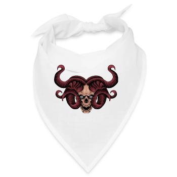 Kranich-Medusa - Bandana - Weiß - Vorne