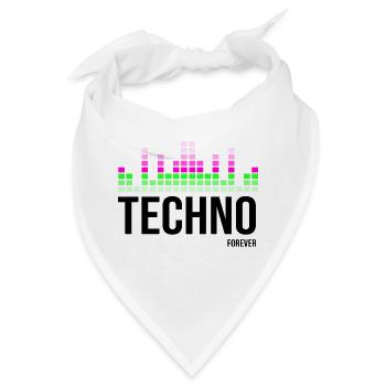Techno-Musik - Bandana - Weiß - Vorne
