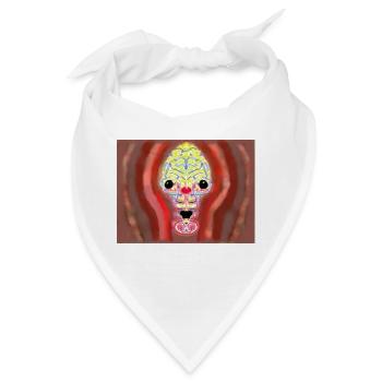 Crazy Totenkopf - Bandana - Weiß - Vorne