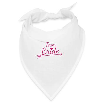Team Bride Pink Heart - Bandana - Weiß - Vorne
