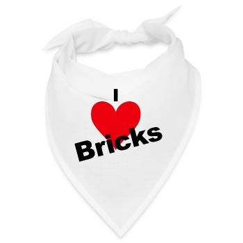Herzliebe zu Bricks - Bandana - Weiß - Vorne