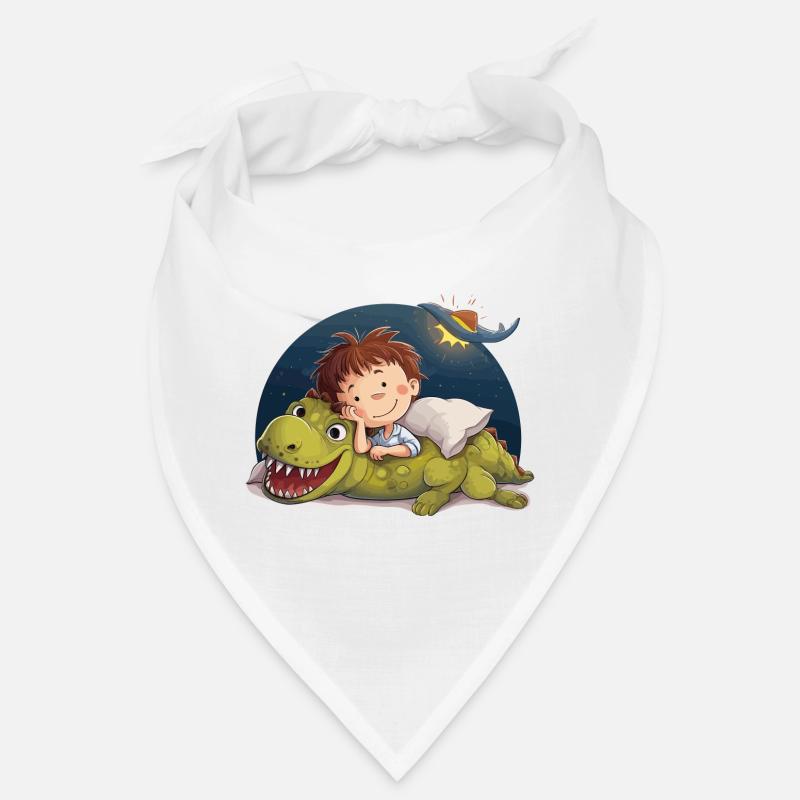 Dino Fan schläft ein Bandana