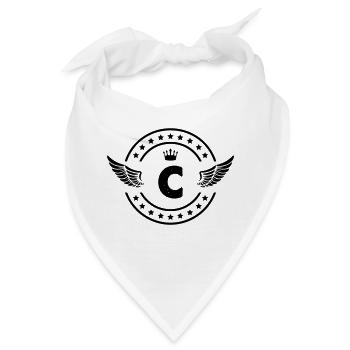 wappen c - Bandana - Weiß - Vorne