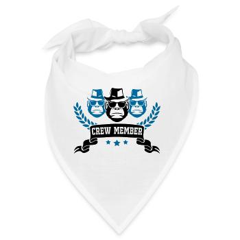 gorilla crew member - Bandana - Weiß - Vorne