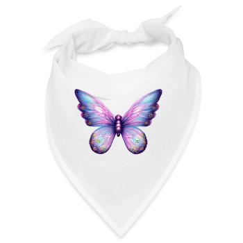Schmetterling Falter Insekt Tier - Bandana - Weiß - Vorne