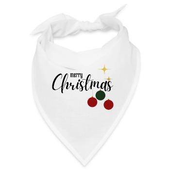 Merry Christmas - Bandana - Weiß - Vorne