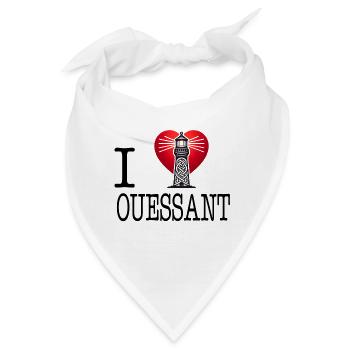 I love Ouessant von I Love Bretagne - Bandana - Weiß - Vorne