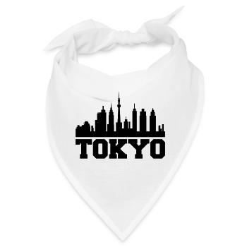 tokyo skyline - Bandana - Weiß - Vorne