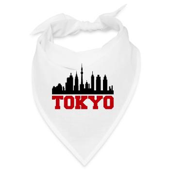 tokyo skyline - Bandana - Weiß - Vorne
