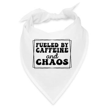 Fueled by Caffeine and Chaos - Bandana - Weiß - Vorne