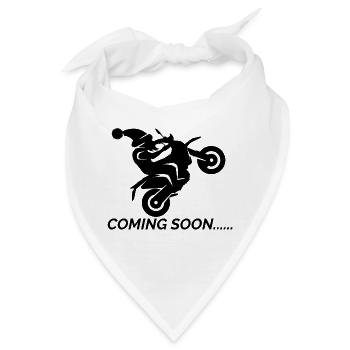 coming soon santa claus Weihnachtsmann Wheelie - Bandana - Weiß - Vorne