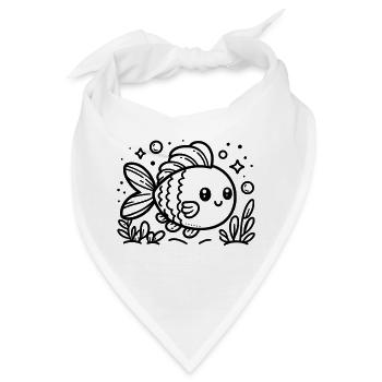 Fisch Unter Wasser - Bandana - Weiß - Vorne
