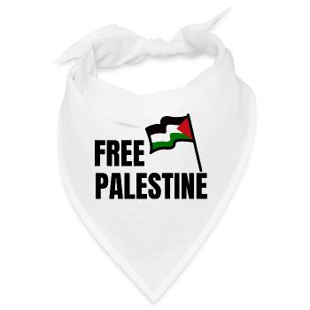 Befreit Palästina - Bandana - Weiß - Vorne