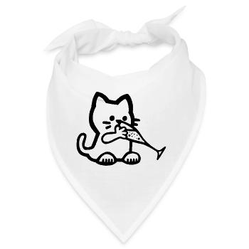 Das Kätzchen hat Durst - Bandana - Weiß - Vorne