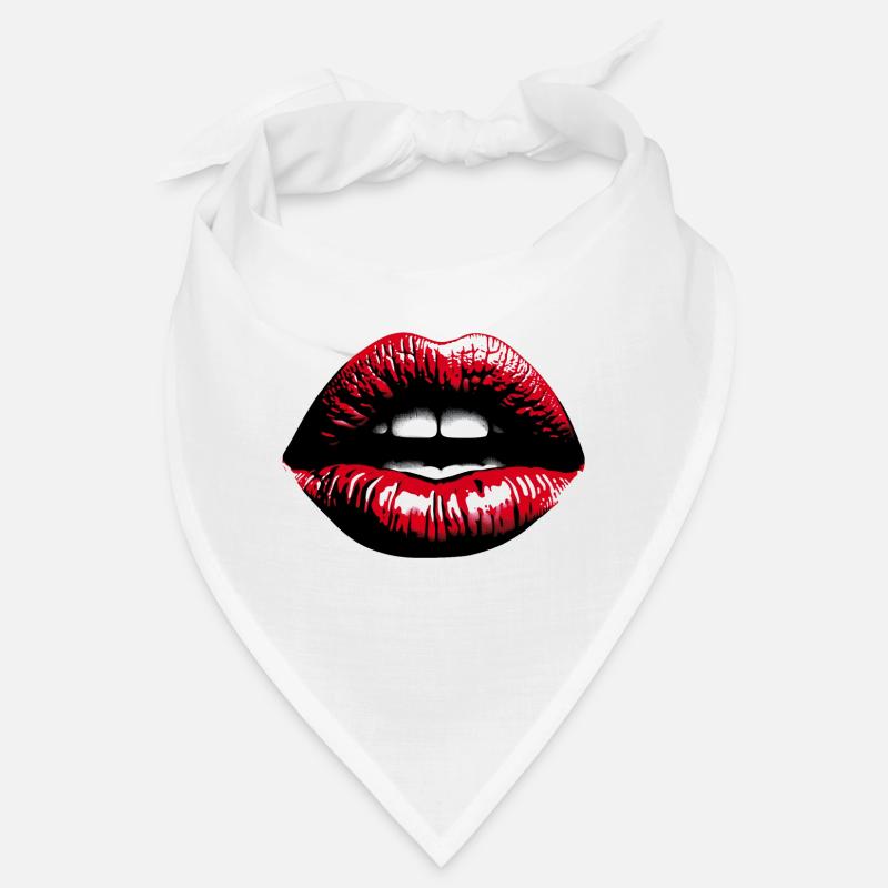 Contemplative Lips Red Lipstick Bandana