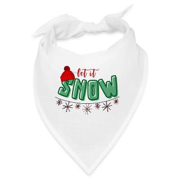 Let it snow bunt - Bandana - Weiß - Vorne
