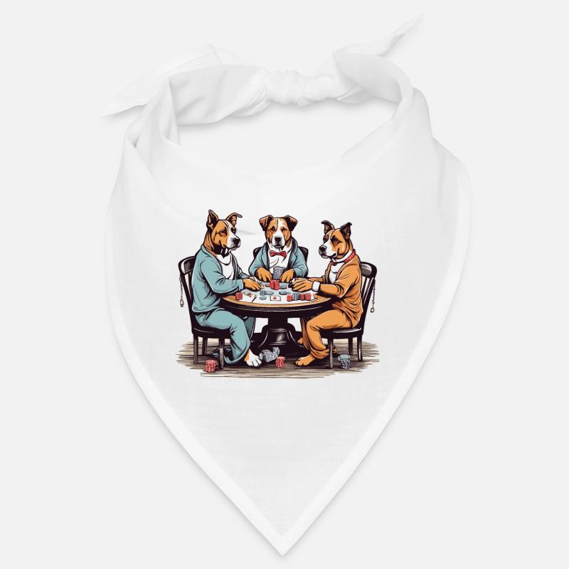 Trois chiens jouant au poker Bandana