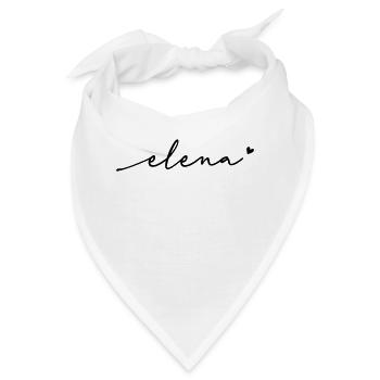 Elena Schreibschrift Name - Bandana - Weiß - Vorne