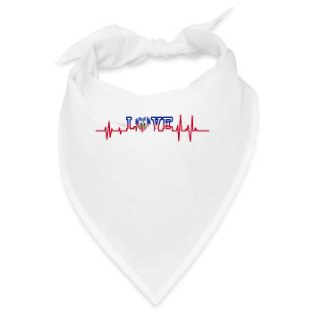 Haiti Haitian Flagge Ayiti Haitianer I Geschenk - Bandana - Weiß - Vorne