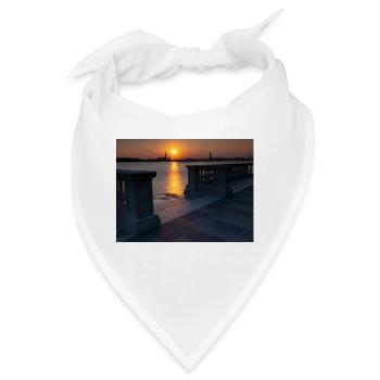 Sonnenuntergang in Venedig - Bandana - Weiß - Vorne