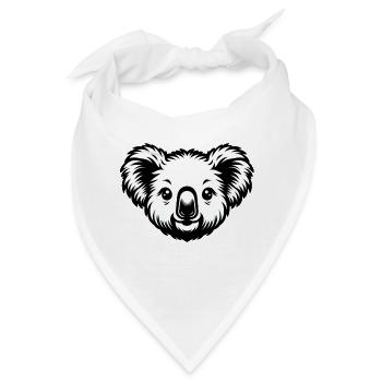 Koala. Süße Tierkinder - Bandana - Weiß - Vorne