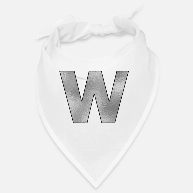 Buchstabe W Silber Bandana