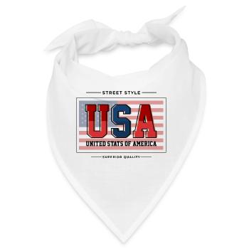USA - Bandana - Weiß - Vorne