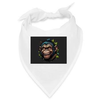 Affe - Bandana - Weiß - Vorne