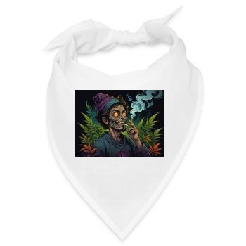 Verrückter Mann - Bandana - Weiß - Vorne