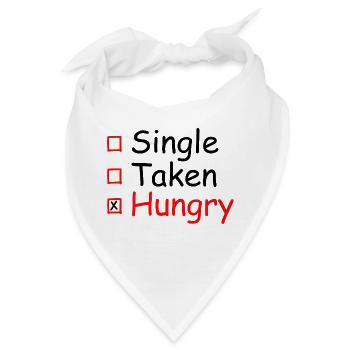 Single Taken Hungry - Bandana - Weiß - Vorne