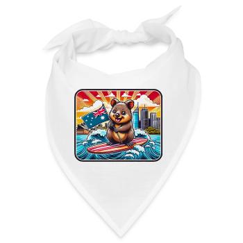 Quokka Australien Sydney Design - Bandana - Weiß - Vorne