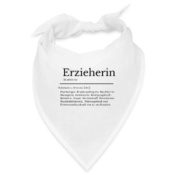 Erzieherin Bedeutung Erklärung Wörterbuch Berufe - Bandana - Weiß - Vorne