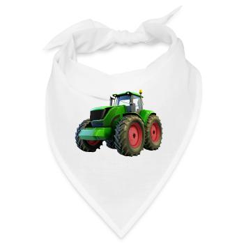 Neuer großer Traktor mit roten Felgen - Bandana - Weiß - Vorne
