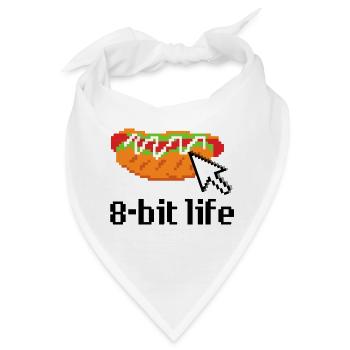 Hotdog Sandwich 8bit Retro - Bandana - Weiß - Vorne