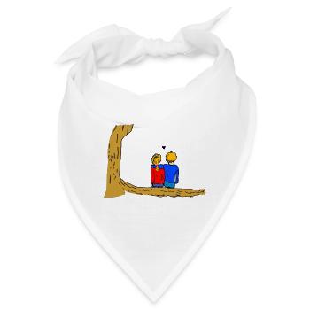Keine Ahnung diese - Bandana - Weiß - Vorne