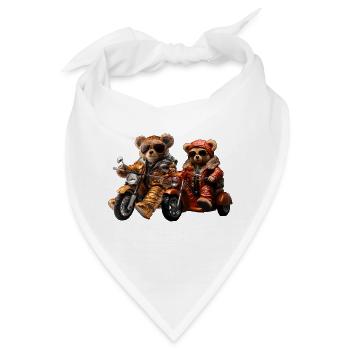 Motorradfahren zu zweit ist ein Vergnügen - Bandana - Weiß - Vorne