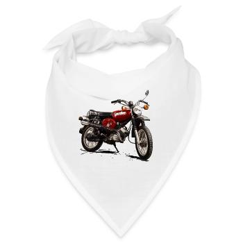 S51 Enduro Simson Motorrad - Bandana - Weiß - Vorne