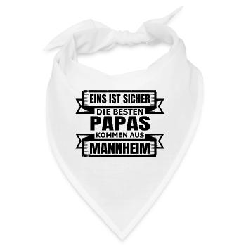 Mannheim Monnem Mannheimat - Bandana - Weiß - Vorne